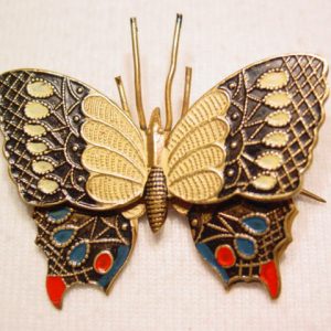 Enameled Spain Butterfly Pin