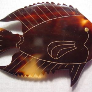 Tortoise Shell Fish Pin