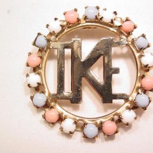 Pink, White and Blue Ike Pin
