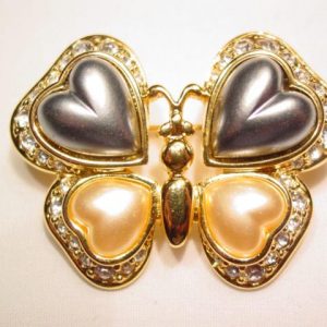 Bright Goldtone Kenneth J. Lane Butterfly Pin
