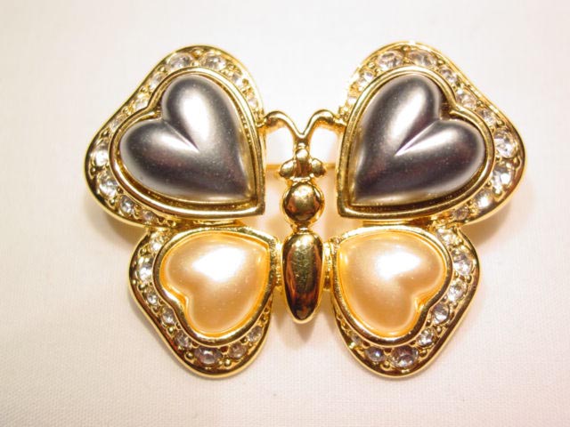 Bright Goldtone Kenneth J. Lane Butterfly Pin