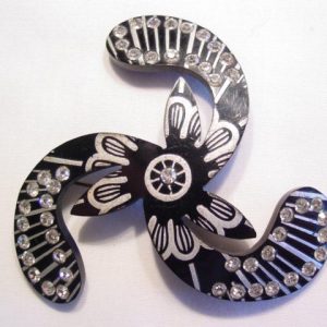 Black Pinwheel Pin