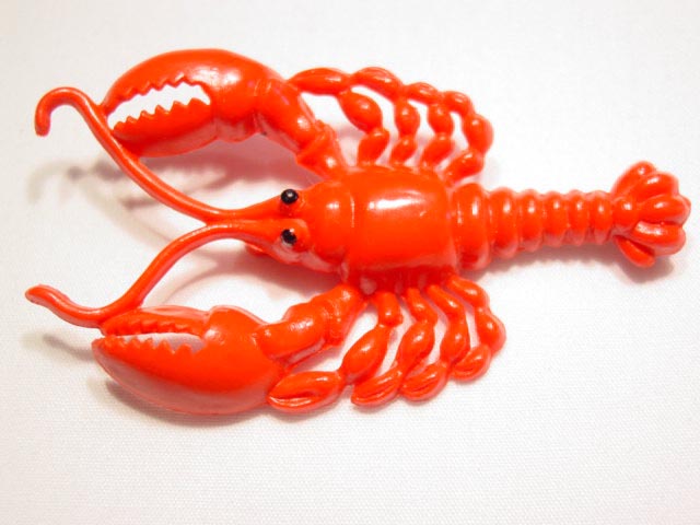 Red Plastic Lobster Pin