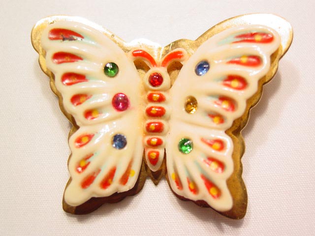 Plastic Layered Butterfly Pin