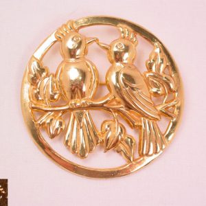 Sterling Craft by Coro 2 Birds in a Circle Pin