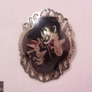 Sterling Double Siamese Dancers Pin