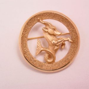 Trifari Capricorn Zodiac Pin