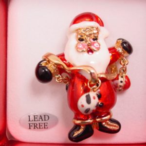 Enameled Lead-Free Santa Claus Pin
