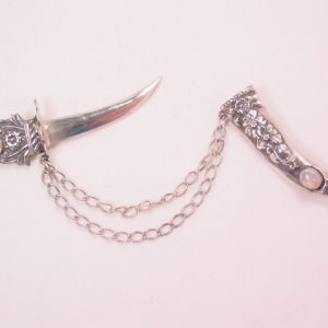 Sterling Sword and Scabbard Pin