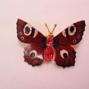 Czechoslovakian Brown Butterfly Pin