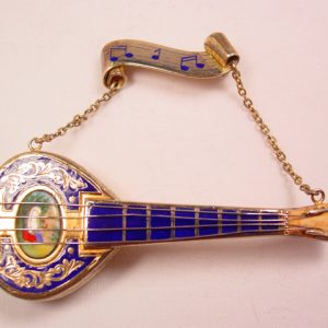 Sterling Musical Mandolin Pin