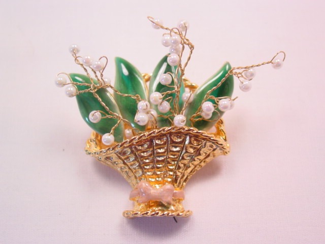 Lily of the Valley Basket Pin