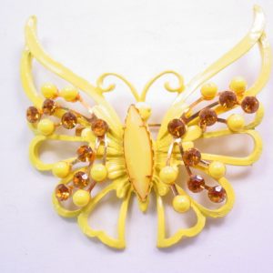 Large Bright Yellow Butterfly Pin