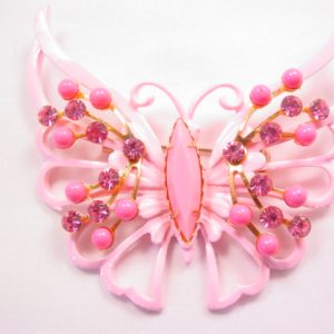 Large Bright Pink Butterfly Pin