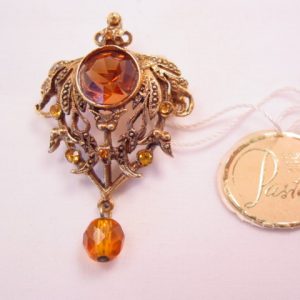 Topaz-Colored Pastelli/Royal of Pittsburgh Pin