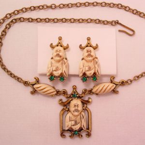 Buddah Necklace and Earrings Set