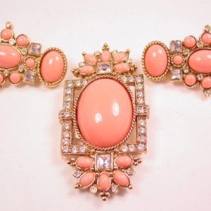 1995 Elizabeth Taylor for Avon Sea Coral Collection Pin and Earrings Set