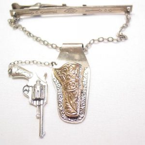 Sterling Gun and Holster Tie Clip