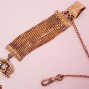 Monogram Stamp Watch Fob and Watch Chain